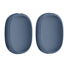 Set 2 huse kwmobile pentru Apple Airpods Max, Silicon, Albastru, 59582.17