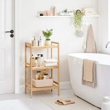 Cumpara ieftin Raft baie, Songmics, Natural, 45x31.5x79.5 cm