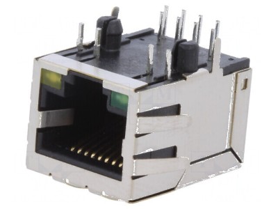 Conector RJ45 ecranat Cat 5e 8p8c THT foto