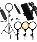 Lampa LED Selfie Ring Light cu Trepied 3 Culori de Lumina