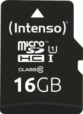 Card de memorie Intenso 16GB MicroSDHC Clasa 10 UHS-I + Adaptor SD foto