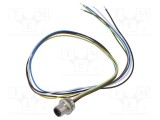 Conector M12 soclu PIN 5 tată 0,5m CONEC A-DeviceNet CANopen