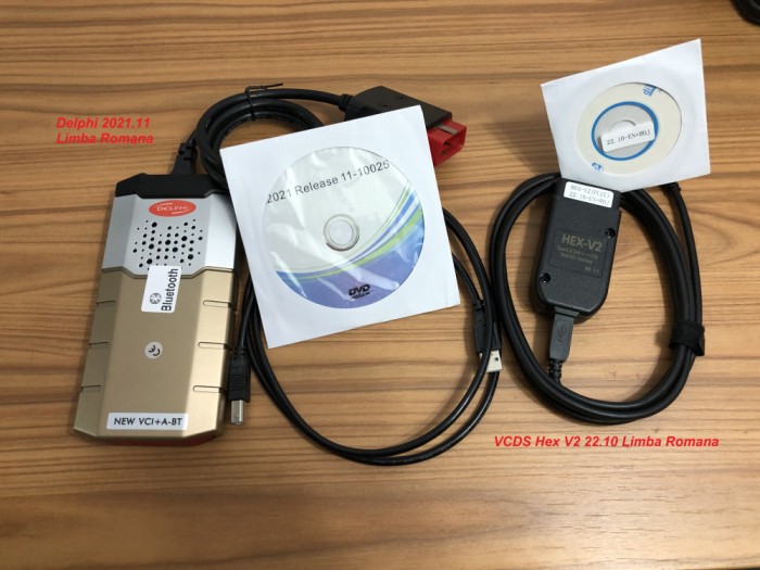 PACHET Tester / Diagnoza Delphi DS150E Gold Soft 2021 &amp; VCDS VAG Hex-V2 24.7