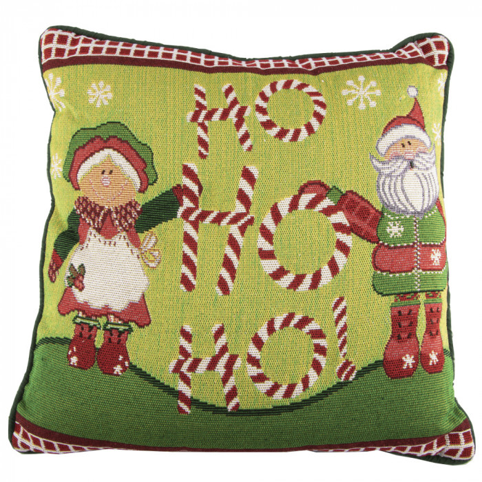 Perna decorativa Ho Ho Ho Unique Living, forma patrata, 40 x 40 cm, Multicolor