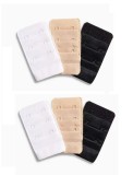 Cumpara ieftin Set 6 Extensii Sutien 2 Carlige, Prinderi Mici, Alb Negru Crem, 3.8cm, Prelungire Ajustabila