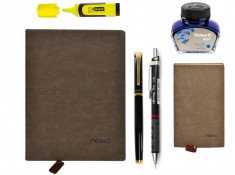 Set Agenda A4 + A6 Nedatata nebo 120 File portocaliu , Stilou Hero , Creion Mecanic, Cerneala, Textmarker foto