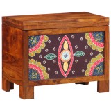 vidaXL Cutie de depozitare Maro Deschis 50x30x40 cm Lemn masiv de Acacia