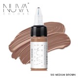 Tus Micropigmentare NUVA Colors 15ml: Microblading, Eyeliner, Sprancene - (Alege nuanta: Medium Brown, Black, Brown, Midnight, Ebony etc.)