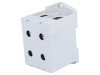 Conector de Șine 35-240mm&sup2; 1 Pistă 4 Borne Gri 60mm