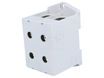 Conector de Șine 35-240mm&amp;sup2; 1 Pistă 4 Borne Gri 60mm foto
