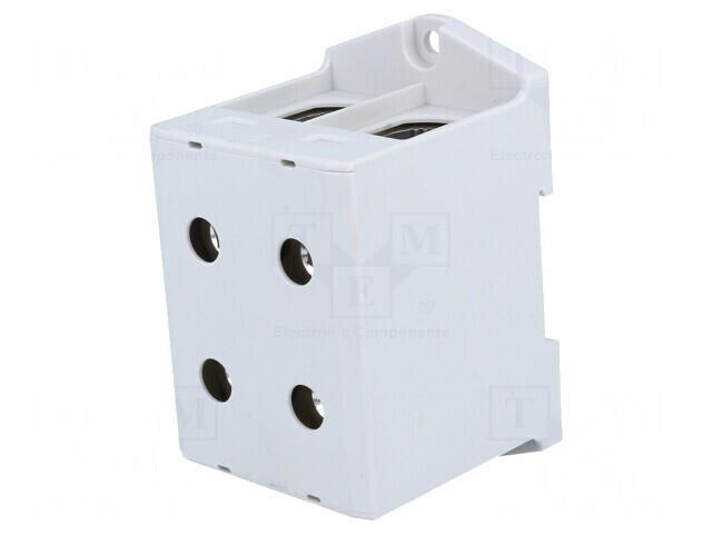 Conector de Șine 35-240mm&sup2; 1 Pistă 4 Borne Gri 60mm