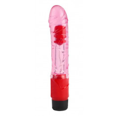 Vibrator Realistic Vibe, Multispeed, TPR, Roz, 22.8 cm