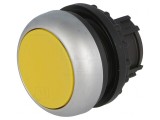 Comutator apăsare 22mm galben stabil