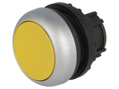 Comutator apăsare 22mm galben stabil foto