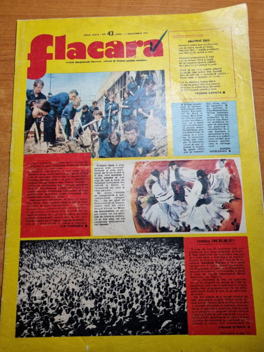 flacara 1 noiembrie 1975-art. iasi,halele centrale ploiesti,clopotiva,cenaclul