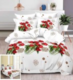 Cumpara ieftin Lenjerie Pat 3D Bumbac 4 Piese Bali, 200x230 cm, Diverse Culori: Negru, Alb, Rosu, Gri, Albastru, Verde