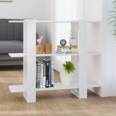 Bibliotecă/Separator cameră, alb, 100x30x87 cm foto