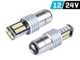 Set 2 Becuri LED Auto P21W BA15s 12/24V, 6000K, Alb, Canbus, 30x SMD 4014, 660/720lm, Lumini Parcare, Pozitie, Stop