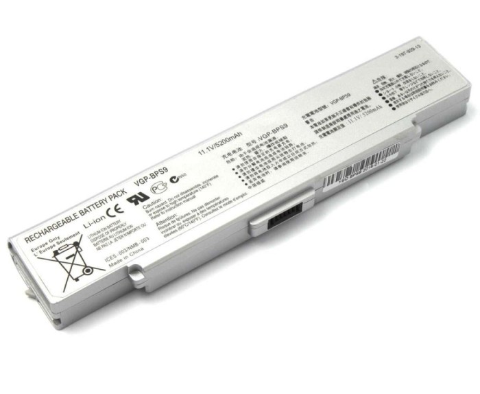 Baterie Sony ArgintieVAIO VGN AR54DB 6 celule, VAIO VGN AR55DB 6 celule, VAIO VGN AR6 celule1E 6 celule, VAIO