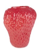 Cumpara ieftin Vaza flori sticla rosie Capsuna 31x27x36,5h