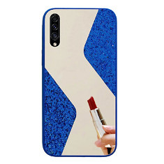 Husa silicon oglinda si sclipici ( glitter) Samsung Galaxy A30S , A50 , Albastru