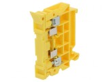 Conector de &Icirc;mbinare Șine 0,5-4mm2 2 Borne Galben TS35