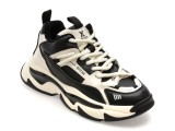 Pantofi sport GRYXX alb-negru, F8930, din piele naturala