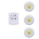 Cumpara ieftin Set 3 lampi de iluminat cu led, COB, 3W, TDitronics, telecomanda, autoadeziv,