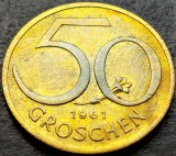 Moneda 50 GROSCHEN - AUSTRIA, anul 1961 * cod 296 = A.UNC