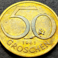 Moneda 50 GROSCHEN - AUSTRIA, anul 1961 * cod 296 = A.UNC