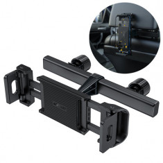 Suport pentru tetieră auto Acefast pentru telefon și tabletă (135-230 mm lățime), negru (D8-negru)