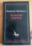 Basarab Nicolescu - Teoreme poetice, Cartea Romaneasca, 1996, Poezie