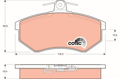 TRW GDB826 COTEC set placute frana,frana disc foto