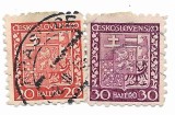 Cehoslovacia - Stema, 1929 - valori obliterate