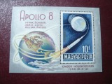 Bloc Ungaria 1969 - Cosmos Apollo 8, Nestampilat