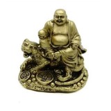 Statueta Feng Shui Tigru cu Buddha vesel - 8cm,FS204