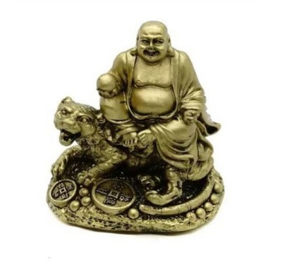 Statueta Feng Shui Tigru cu Buddha vesel - 8cm,FS204 foto