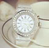 Ceas Activ LED - Jocuri de lumina 7 culori - 4 moduri flash - MyStyle Fashion Crystal Clasic watch, Geneva
