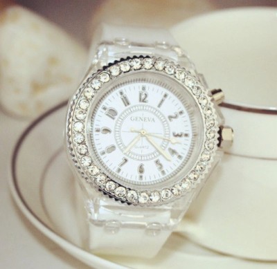 Ceas Activ LED - Jocuri de lumina 7 culori - 4 moduri flash - MyStyle Fashion Crystal Clasic watch foto