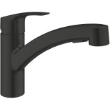 Baterie bucatarie Grohe Eurosmart, joasa, tip L, dus, 2 functii, mat, negru, 303052431