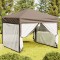 vidaXL Cort pliabil pentru petrecere, pereți laterali, taupe, 3x3 m 93533