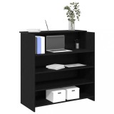 VidaXL Birou de recepție Stejar negru 100x50x103,5 cm Lemn prelucrat