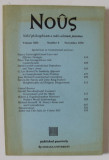 NOUS , REVISTA DE FILOSOFIE IN LIMBA ENGLEZA , VOLUME XIII , NUMBER 4 , NOVEMBER , 1979