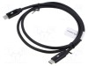 Cablu USB 2.0 USB C Aurit 1m Negru PVC LANBERG
