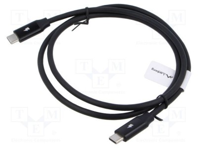 Cablu USB 2.0 USB C 1,8m aurit negru LANBERG foto