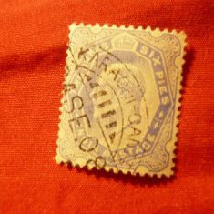Timbru India 1902 Rege Edward VII , val. 2,5a. stampilat