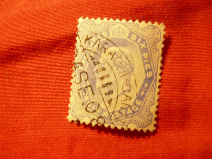 Timbru India 1902 Rege Edward VII , val. 2,5a. stampilat