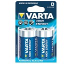 Set 2 baterii Varta High Energy LR20, 1.5V, 4920121412