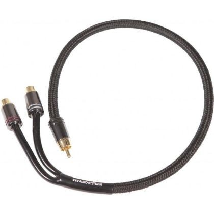 Cablu YR-RCA de &icirc;nalta calitate (pereche) de 300 mm (2x F si 1x conector M) cu SNAKE SKIN Audio System CarStore Technology