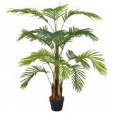 Plantă Artificială Palmier Cu Ghiveci Verde 120 cm 280193, General
